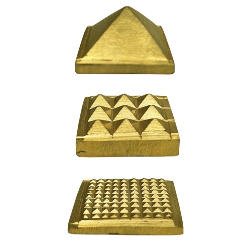 3 Layer Brass Pyramid (4x4 Inches)